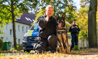 Hundeführer und Diensthund