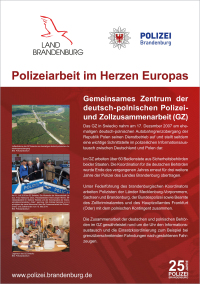 25 Jahre Polizei Brandenburg - Gemeinsames Zentrum der deutsch-polnischen Polizei- und Zollzusammenarbeit
