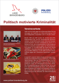 25 Jahre Polizei Brandenburg - Vereinsverbote