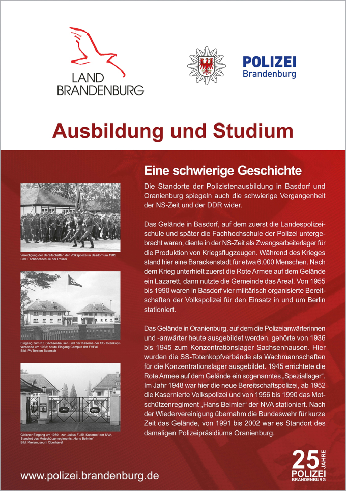 25 Jahre Polizei Brandenburg - eine schwierige Geschichte