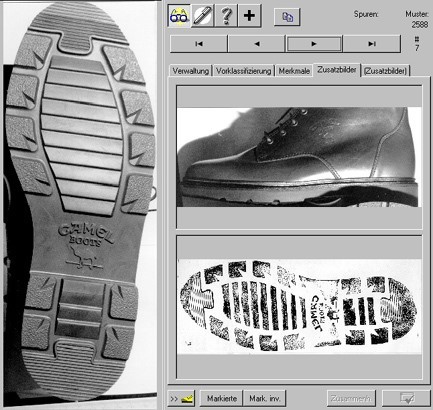 LKA Brandenburg verfügt über umfangreiche Sammlungen zu Schuhspuren und Referenzmustern LKA Brandenburg verfügt über umfangreiche Sammlungen zu Schuhspuren und Referenzmustern